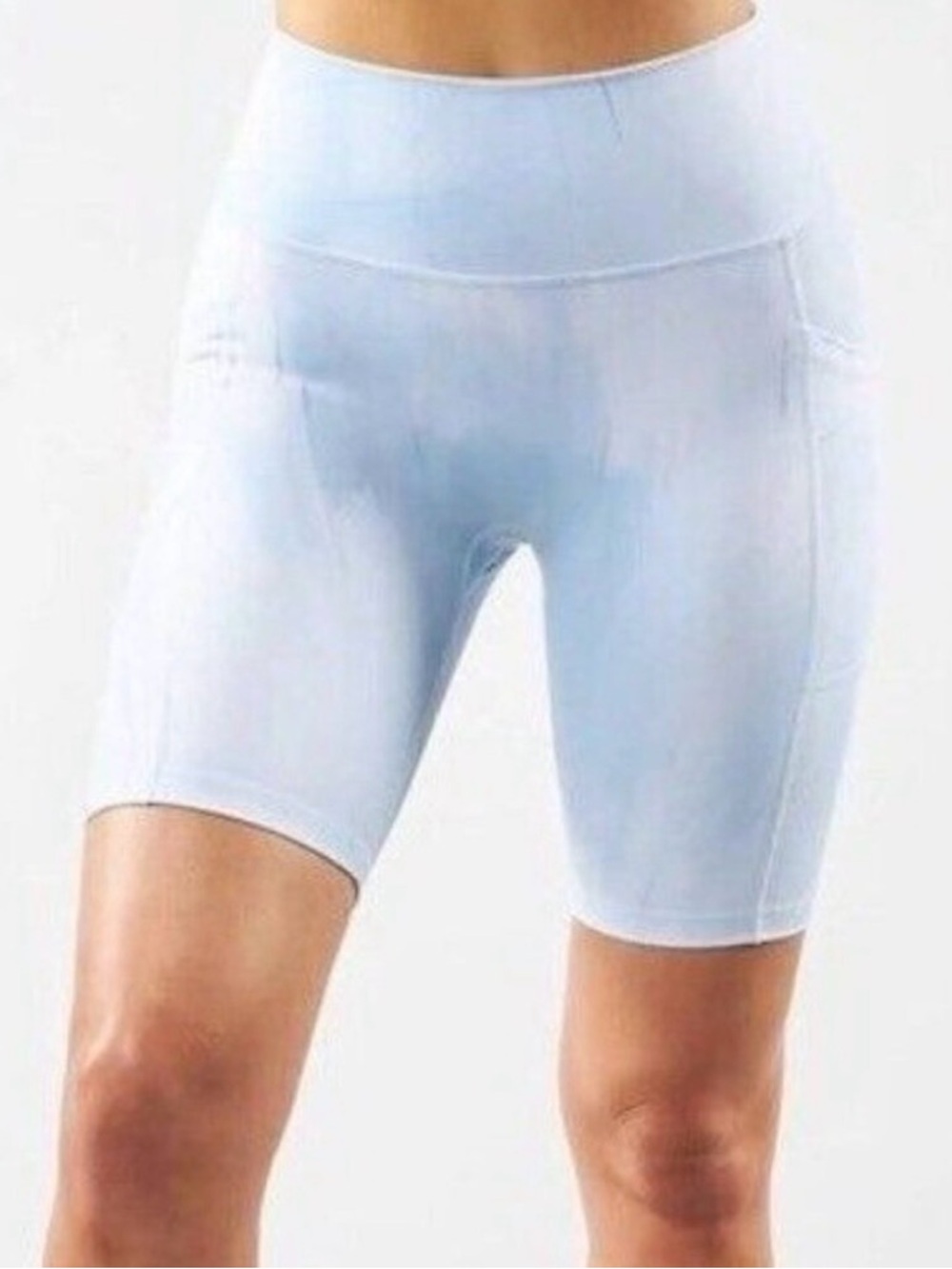 Buffbunny Collection Light Blue Biker Shorts S Stretch Activewear Running